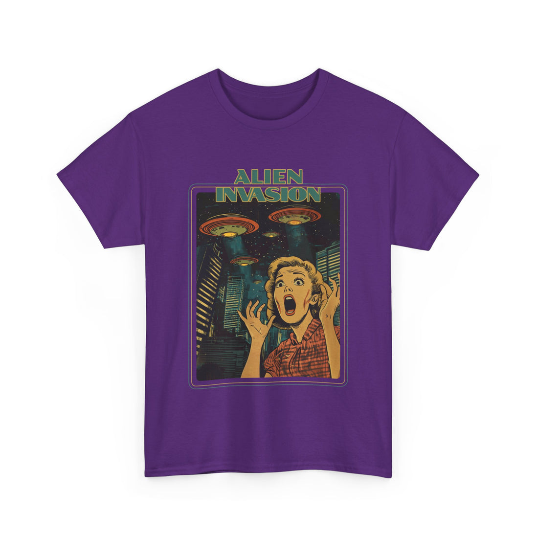 Alien Invasion City Attack T-Shirt - Graphic T-Shirt from Tee Utopia