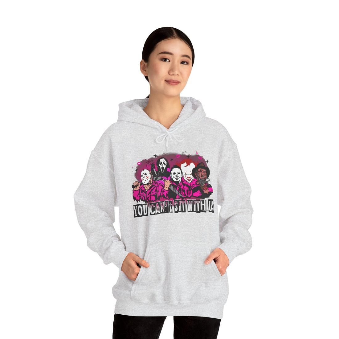 You Can't Sit With Us Hoodie - Graphic Hoodie from Tee Utopia