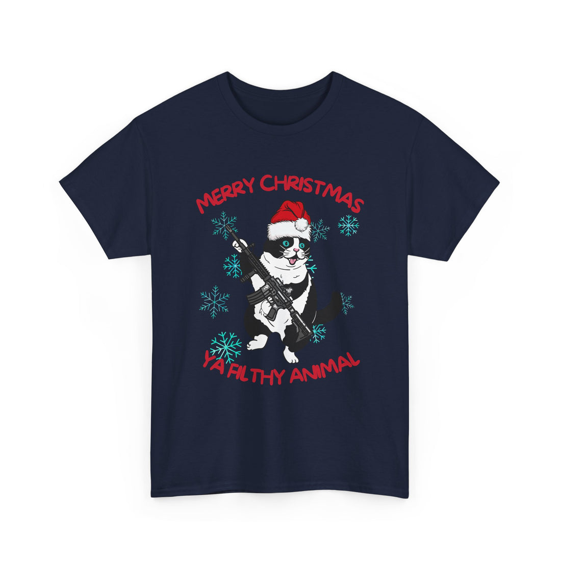Merry Christmas Ya Filthy Animal T-Shirt - Graphic T-Shirt from Tee Utopia