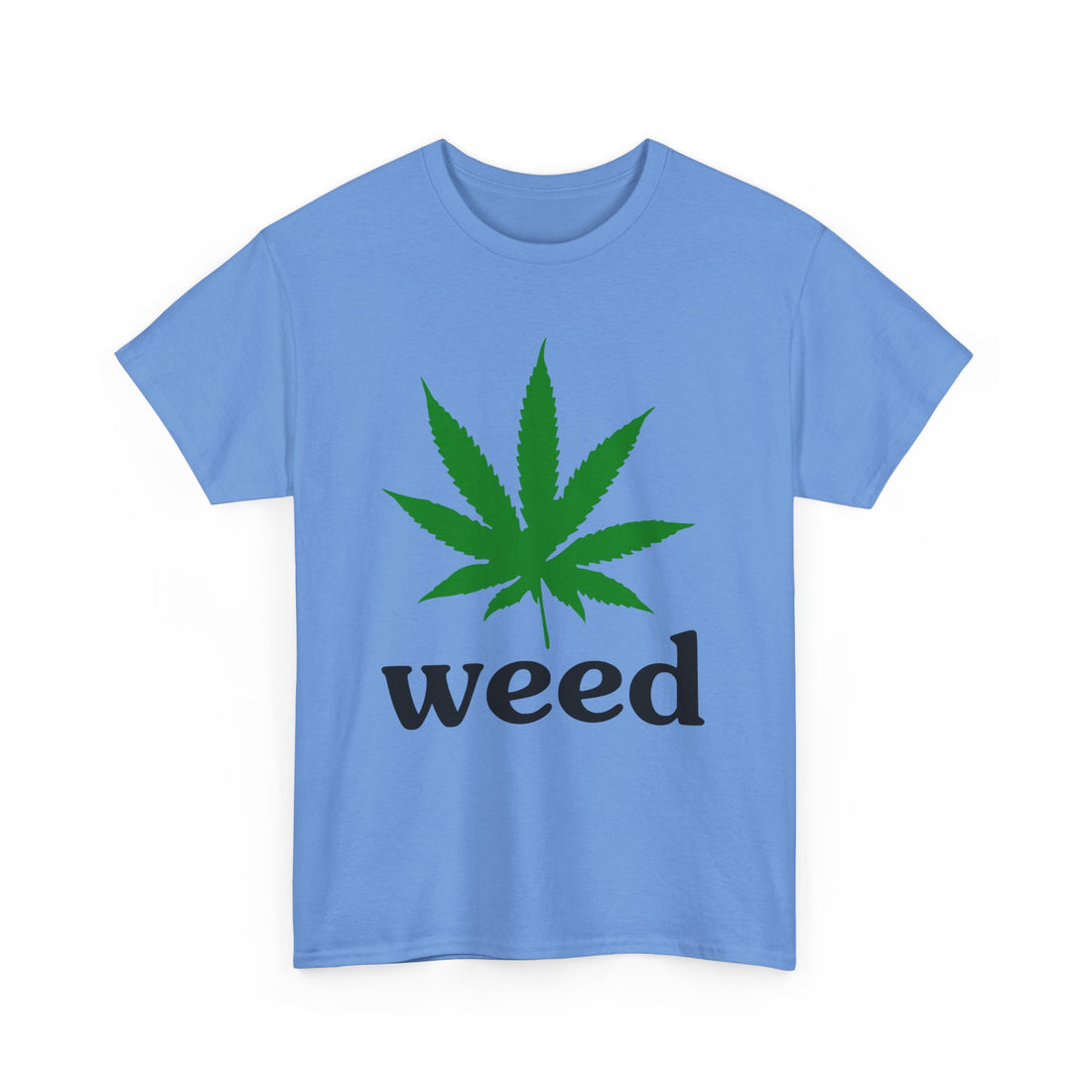 Weed Green Cannabis Leaf T-Shirt - Graphic T-Shirt from Tee Utopia