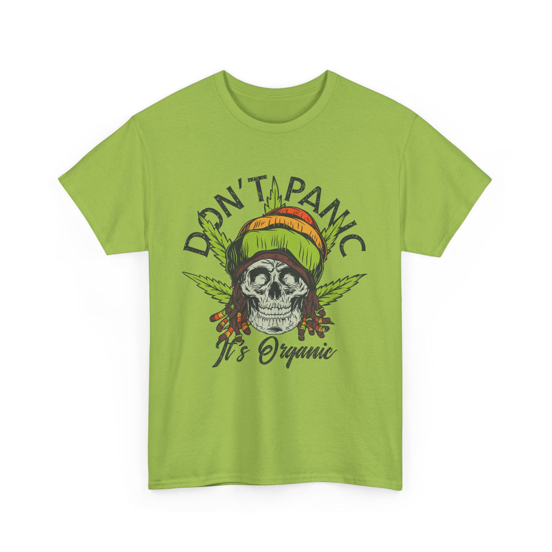 Don't Panic It's Organic Rasta T-Shirt - Graphic T-Shirt from Tee Utopia