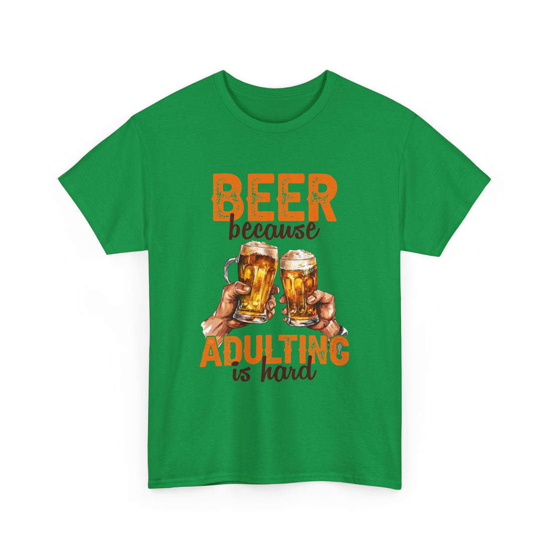 Beer Because Adulting is Hard  T-Shirt - Graphic T-Shirt from Tee Utopia