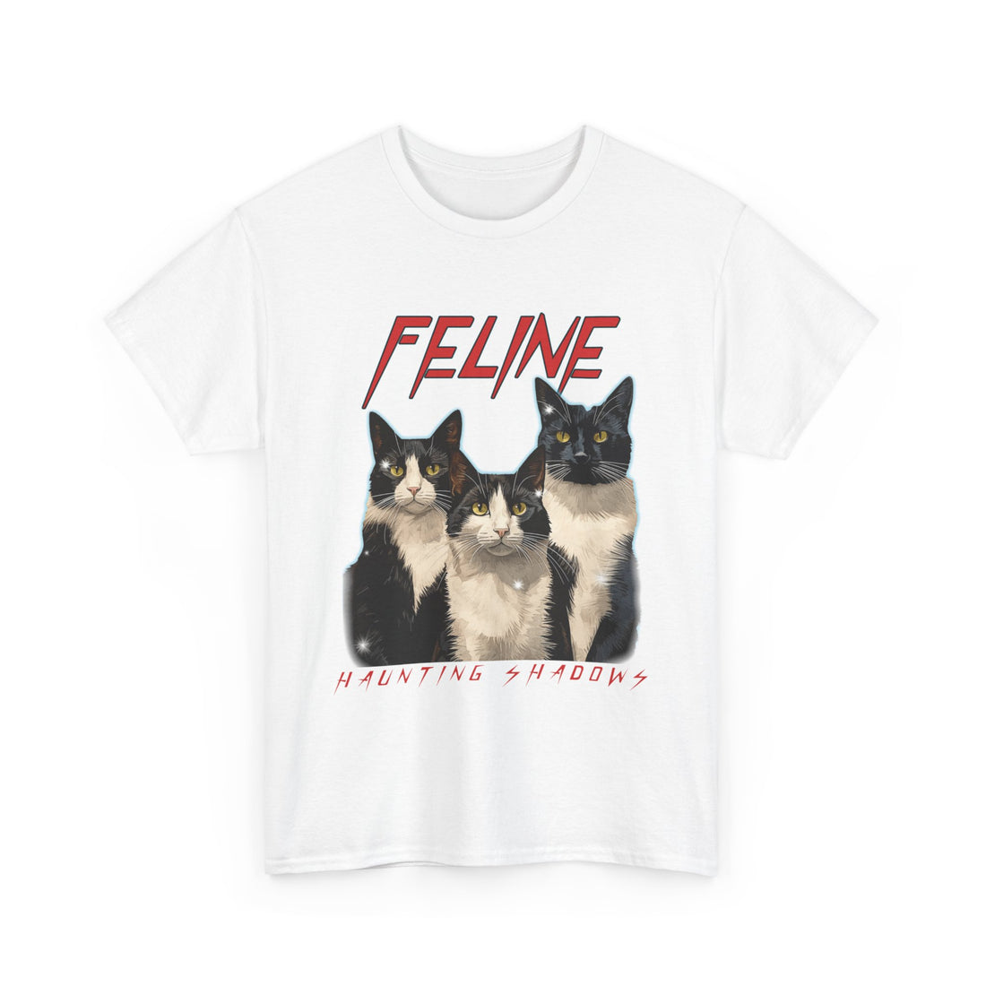 Feline Haunting Shadows T-Shirt - Graphic T-Shirt from Tee Utopia