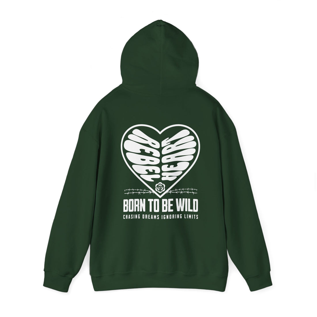 Rebel Heart Front and Back Hoodie - Graphic Hoodie from Tee Utopia