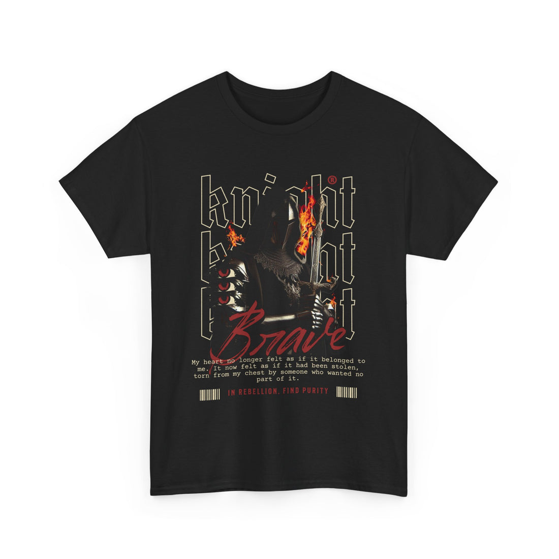 Brave Knight T-Shirt - Graphic T-Shirt from Tee Utopia