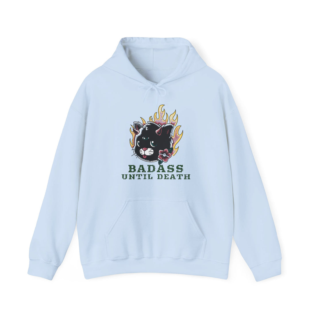 Badass Until Death Hoodie - Graphic Hoodie from Tee Utopia