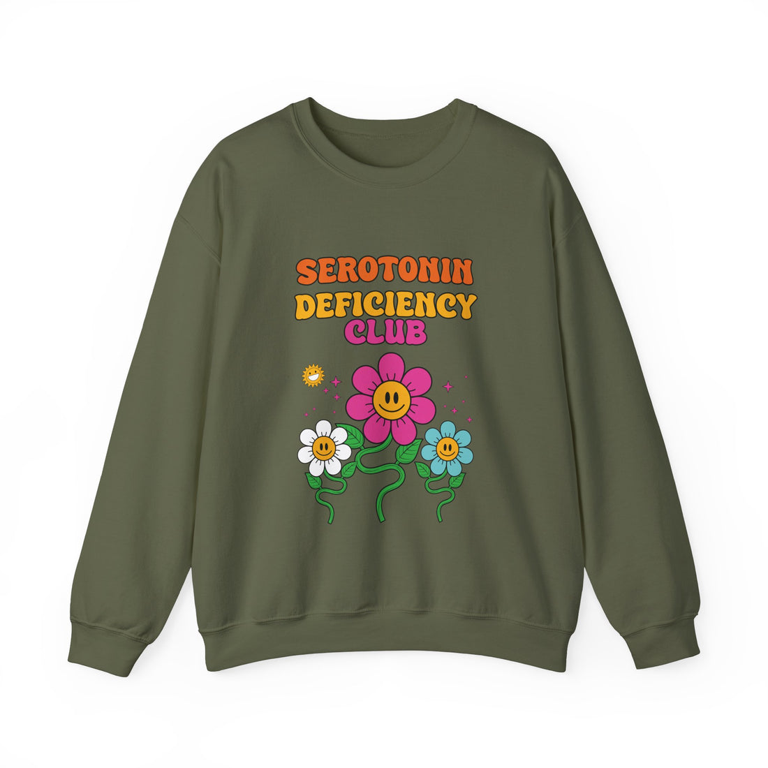 Serotonin Deficiency Club Sweatshirt - Graphic Sweatshirt from Tee Utopia
