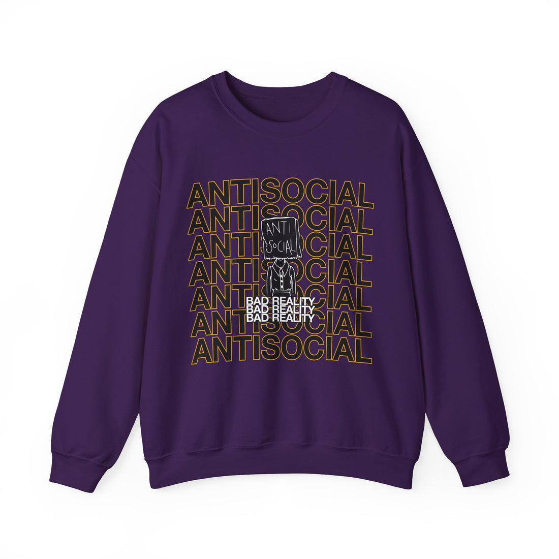 Anti Social Sweatshirt - Graphic Sweatshirt from Tee Utopia