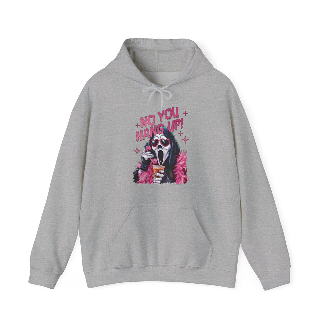 No You Hang Up Scream Phone Call Hoodie - Graphic Hoodie from Tee Utopia