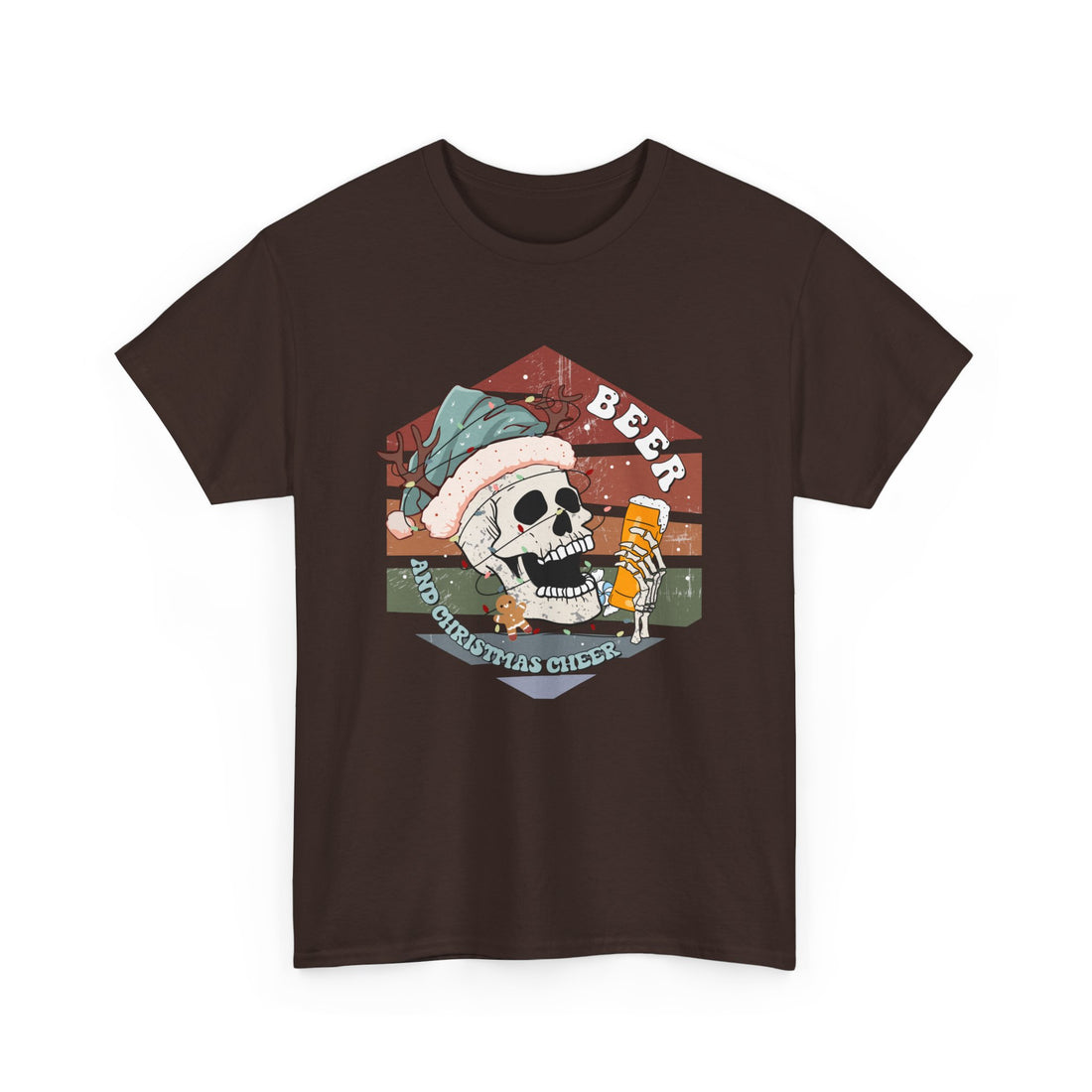 Beer & Christmas Cheer T-Shirt - Graphic T-Shirt from Tee Utopia