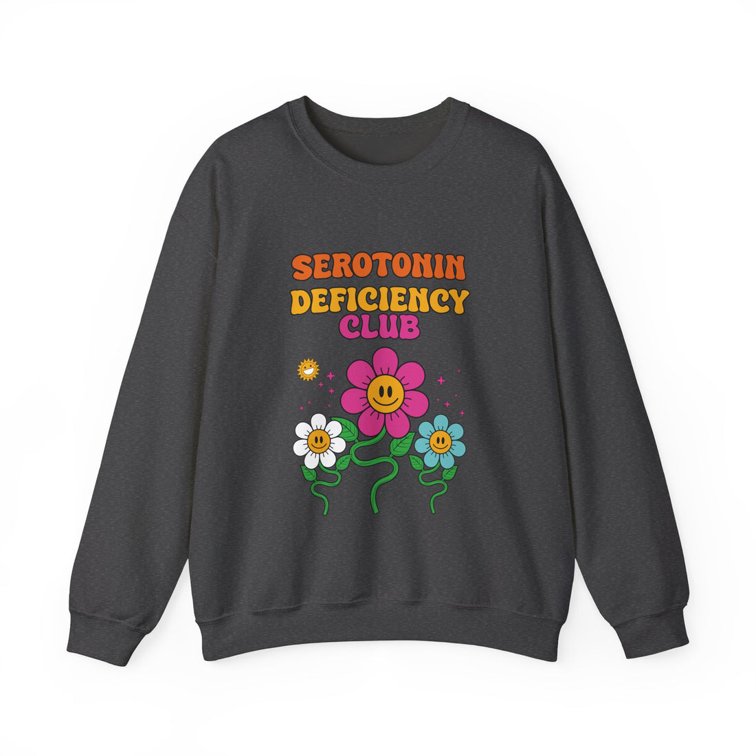 Serotonin Deficiency Club Sweatshirt - Graphic Sweatshirt from Tee Utopia