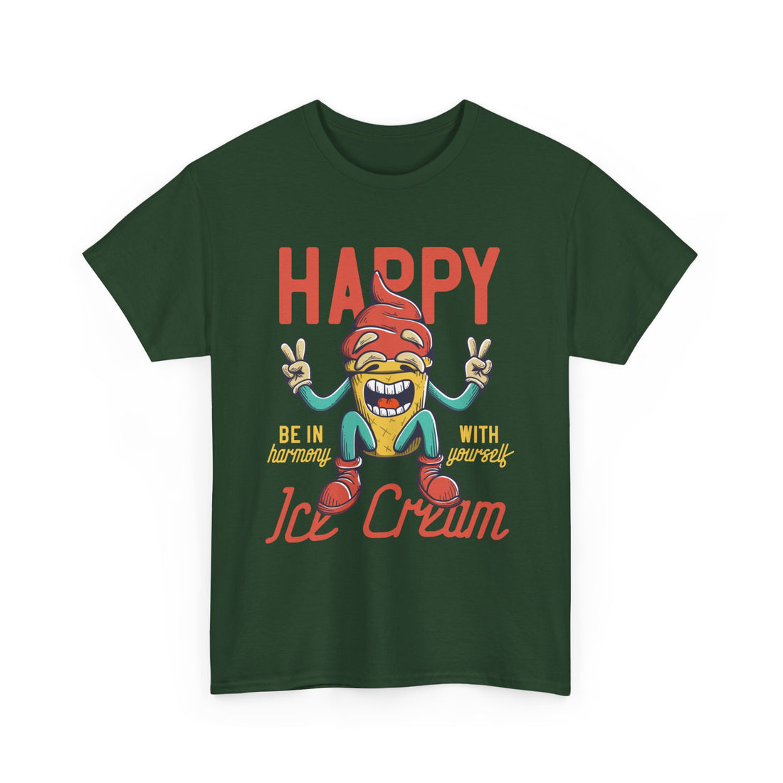 Happy Ice Cream T-Shirt - Graphic T-Shirt from Tee Utopia