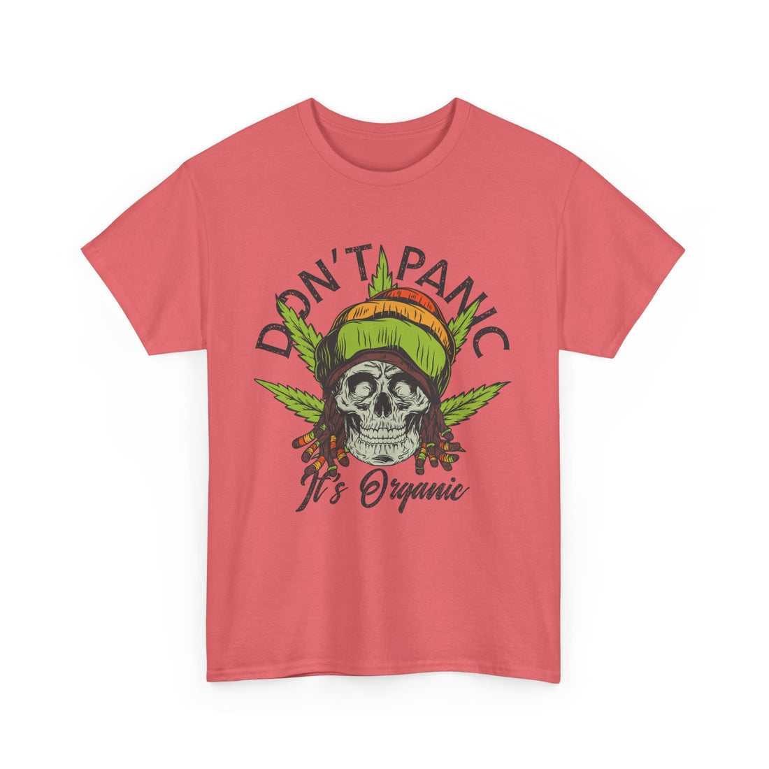 Don't Panic It's Organic Rasta T-Shirt - Graphic T-Shirt from Tee Utopia