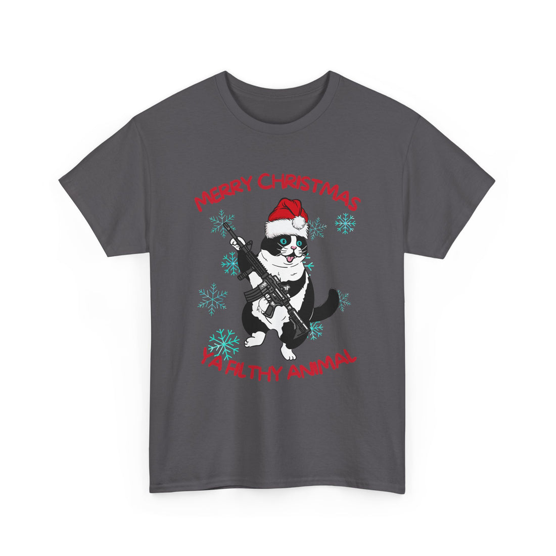 Merry Christmas Ya Filthy Animal T-Shirt - Graphic T-Shirt from Tee Utopia