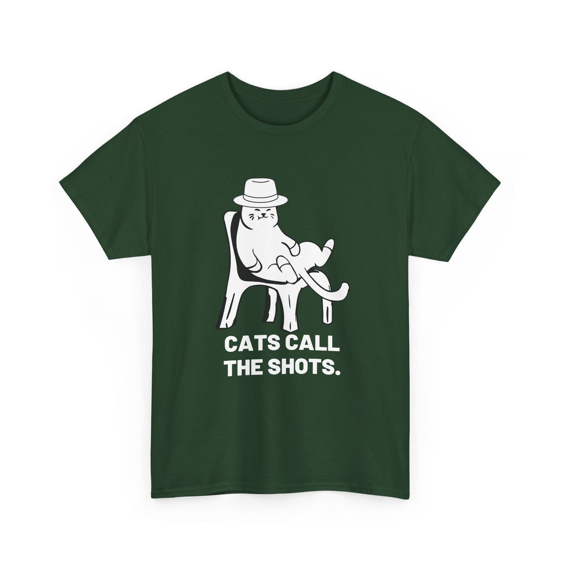 Cats Call The Shots. T-Shirt - Graphic T-Shirt from Tee Utopia