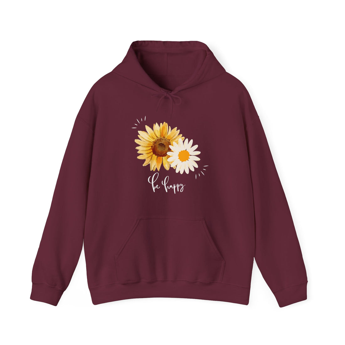 Be Happy Hoodie - Graphic Hoodie from Tee Utopia