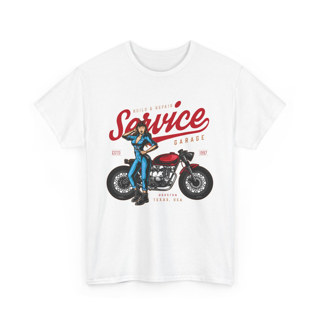 Service Garage T-Shirt - Graphic T-Shirt from Tee Utopia