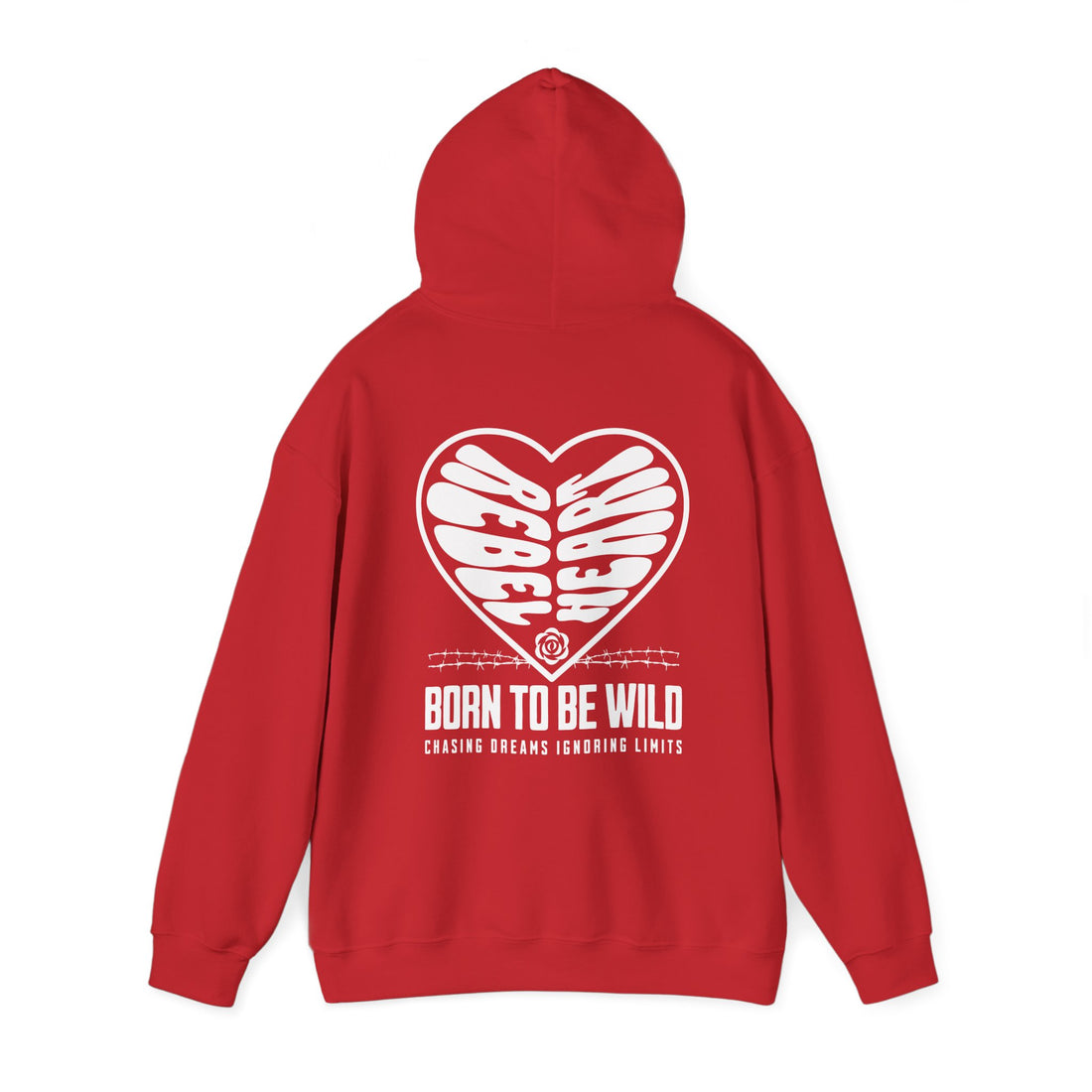 Rebel Heart Front and Back Hoodie - Graphic Hoodie from Tee Utopia