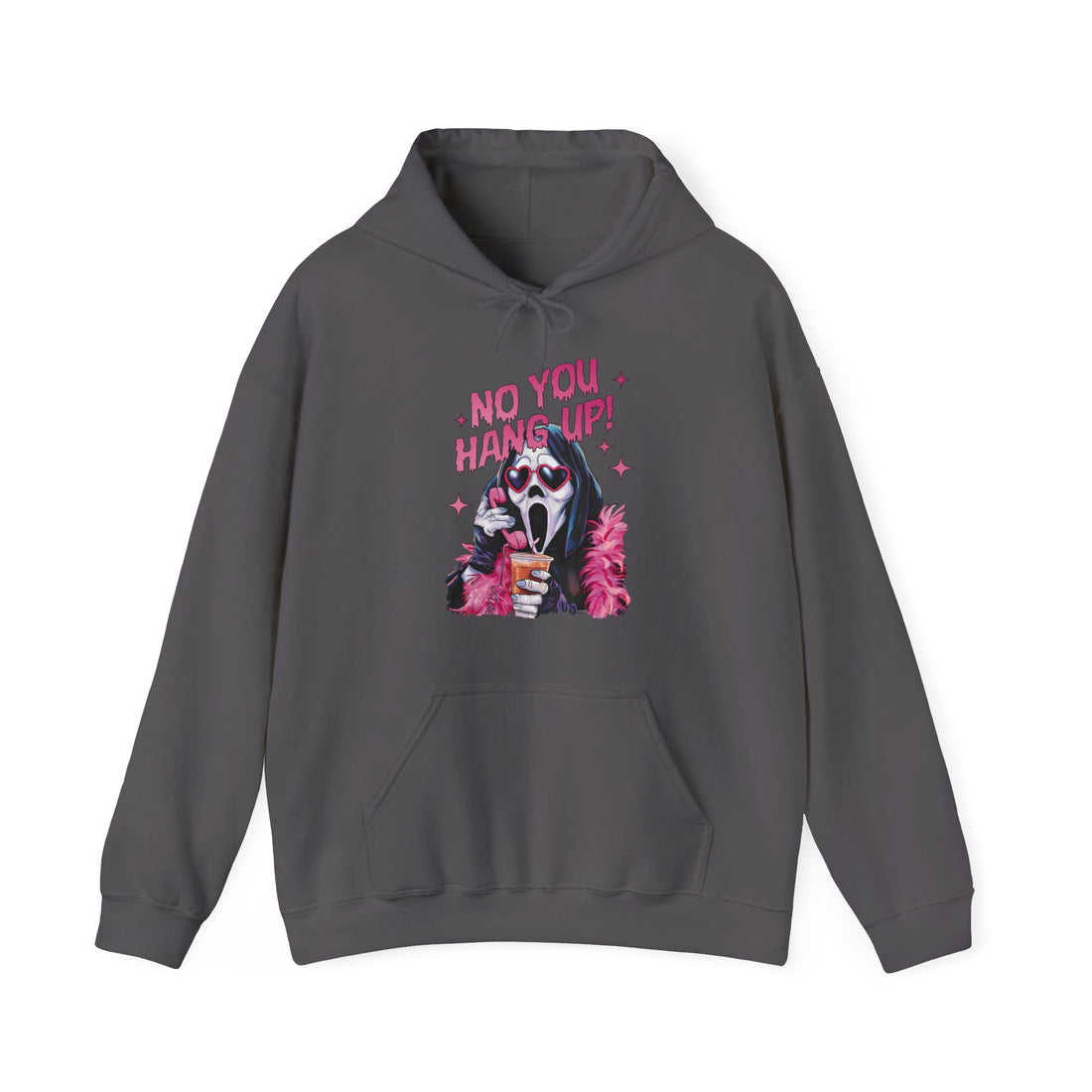 No You Hang Up Scream Phone Call Hoodie - Graphic Hoodie from Tee Utopia
