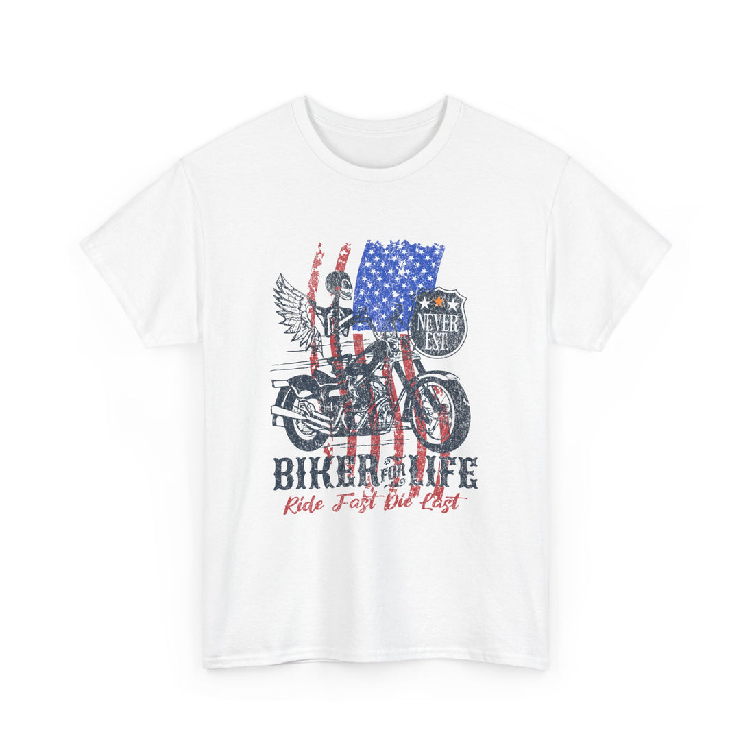 Biker For Life T-Shirt - Graphic T-Shirt from Tee Utopia