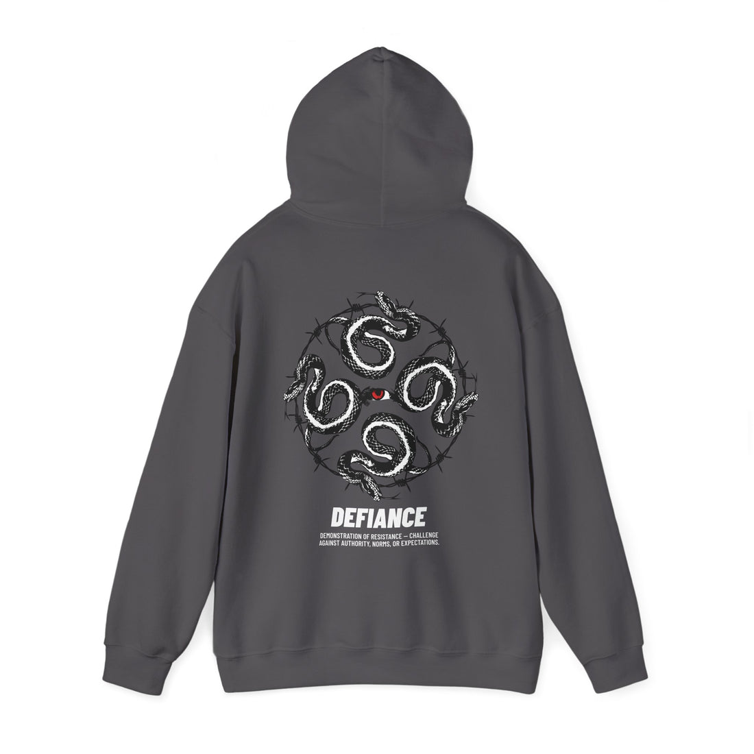 Defiance Front and Back Hoodie - Graphic Hoodie from Tee Utopia