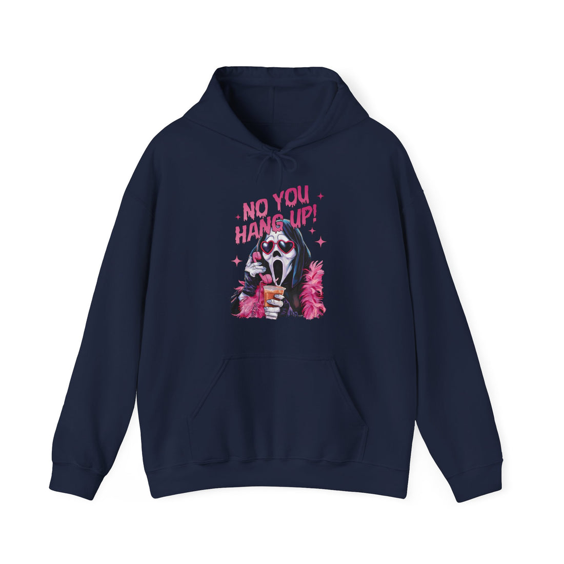 No You Hang Up Scream Phone Call Hoodie - Graphic Hoodie from Tee Utopia