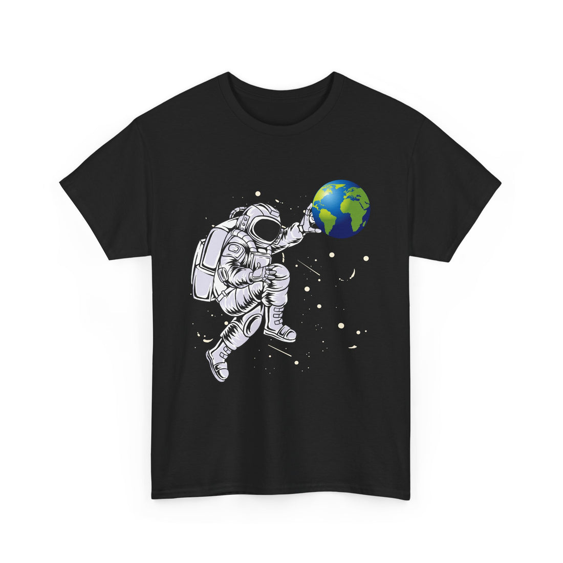 Astronaut Pushing Earth  T-Shirt - Graphic T-Shirt from Tee Utopia