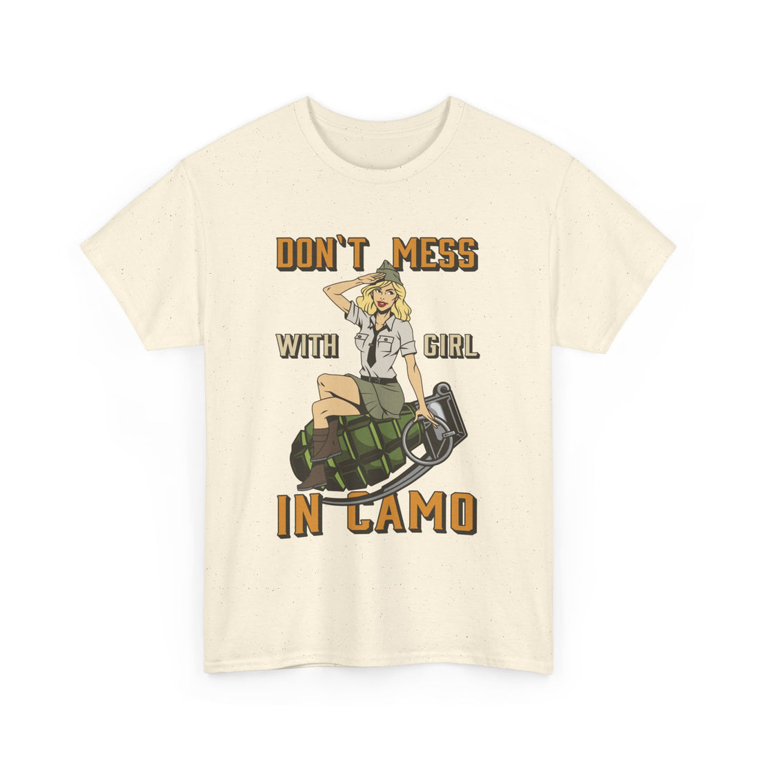 Don't Mess With a Girl in Camo T-Shirt - Graphic T-Shirt from Tee Utopia