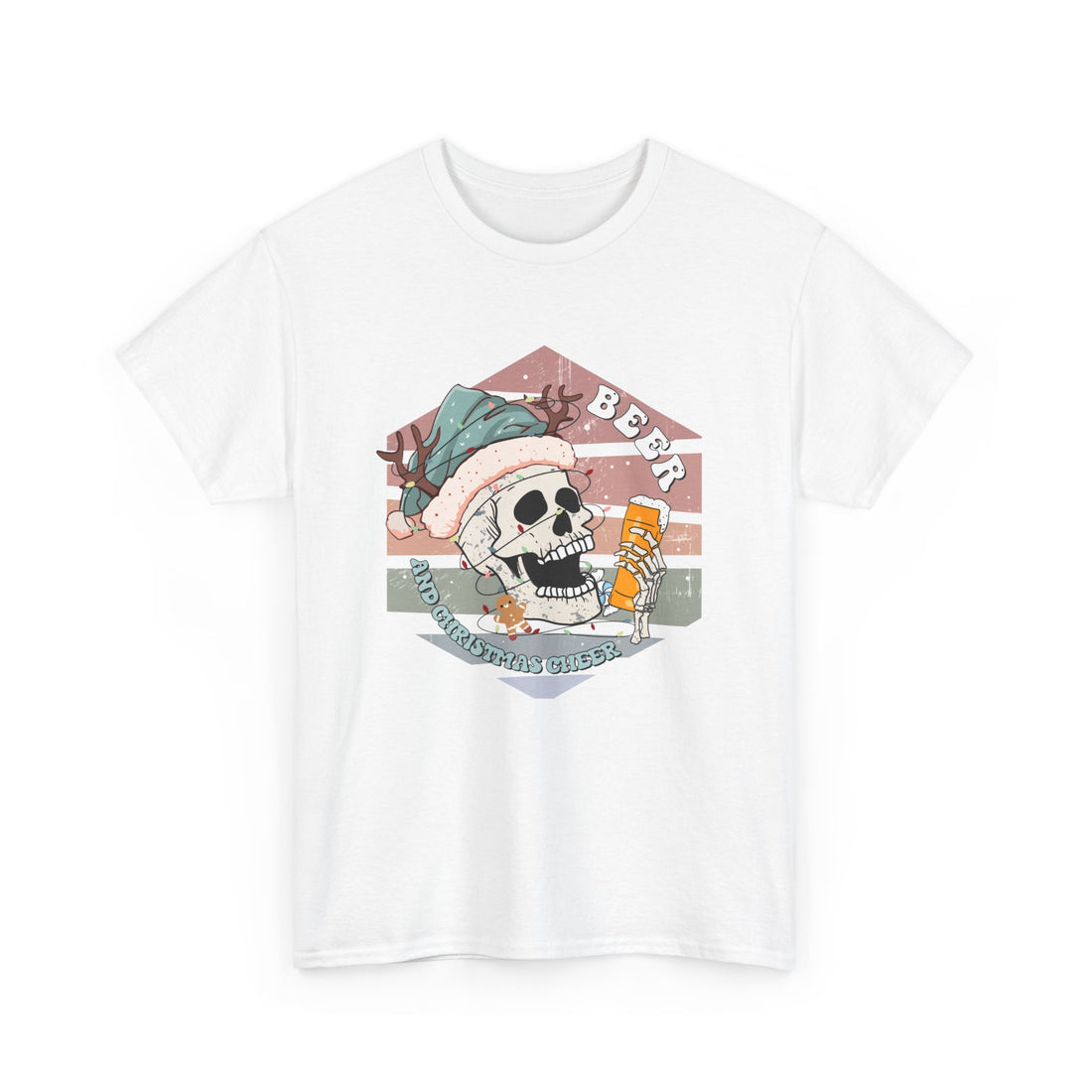 Beer & Christmas Cheer T-Shirt - Graphic T-Shirt from Tee Utopia