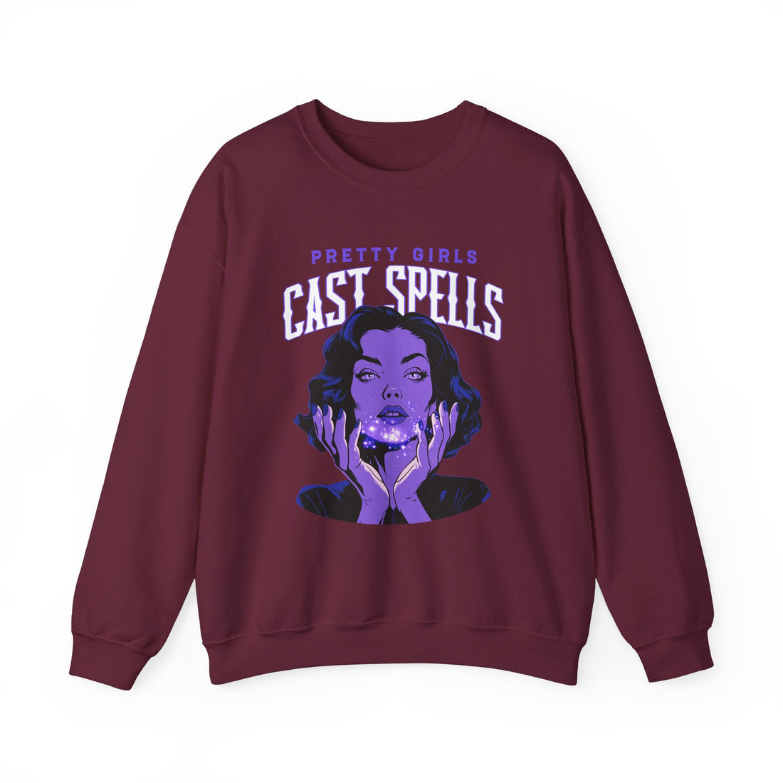 Pretty Girls Cast Spells Sweatshirt - Graphic Sweatshirt from Tee Utopia