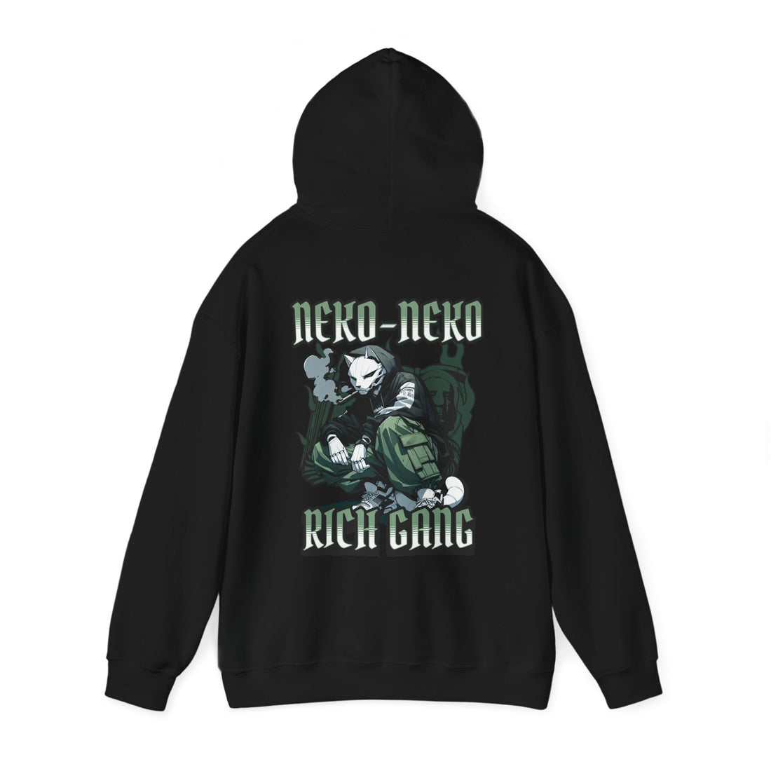 Neko Rich Gang Front and Back Hoodie - Graphic Hoodie from Tee Utopia