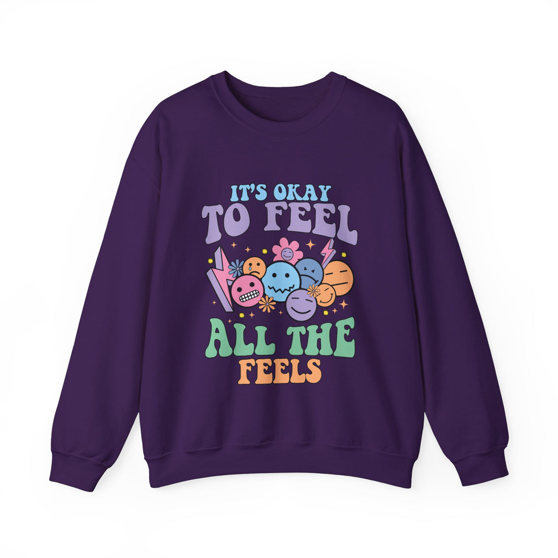 It's Okay To Feel Sweatshirt - Graphic Sweatshirt from Tee Utopia