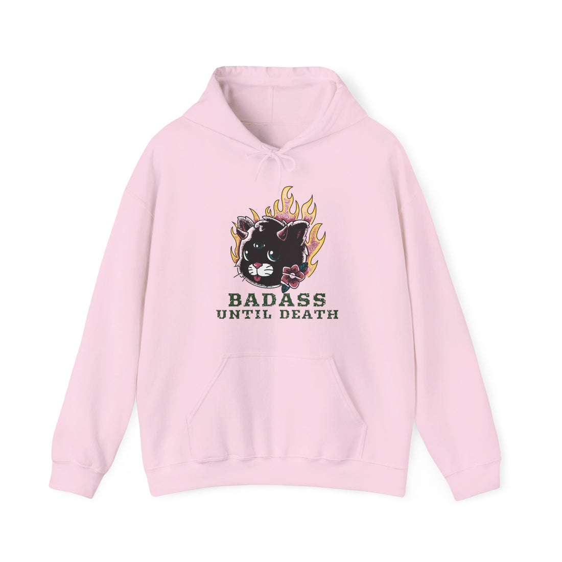 Badass Until Death Hoodie - Graphic Hoodie from Tee Utopia