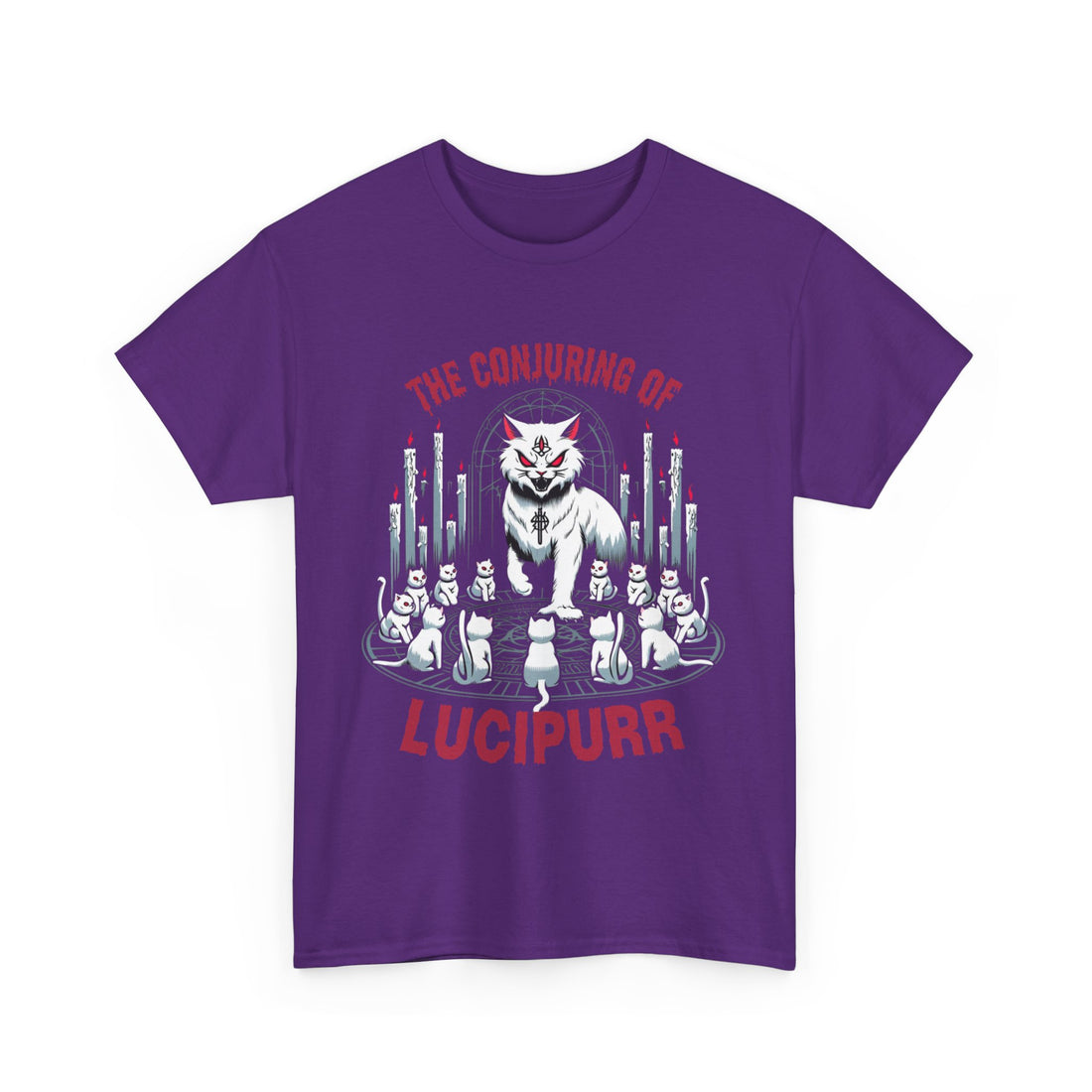 The Conjuring Of Lucipurr T-Shirt - Graphic T-Shirt from Tee Utopia