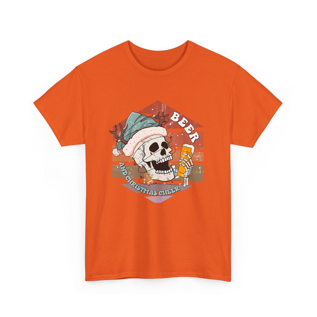 Beer & Christmas Cheer T-Shirt - Graphic T-Shirt from Tee Utopia